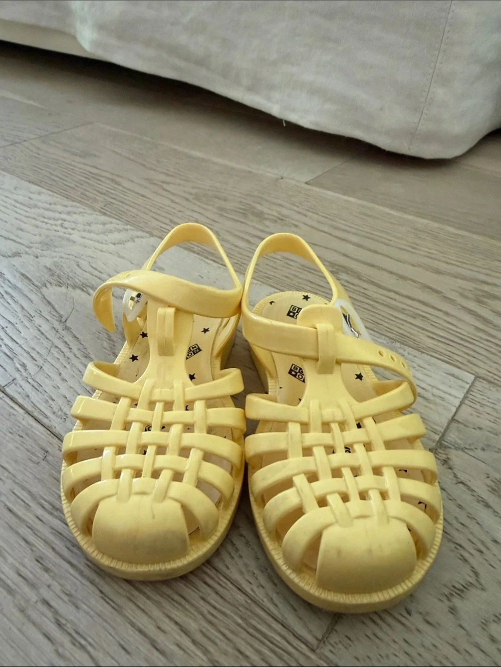 Bonton Yellow Kids Jelly Sandals